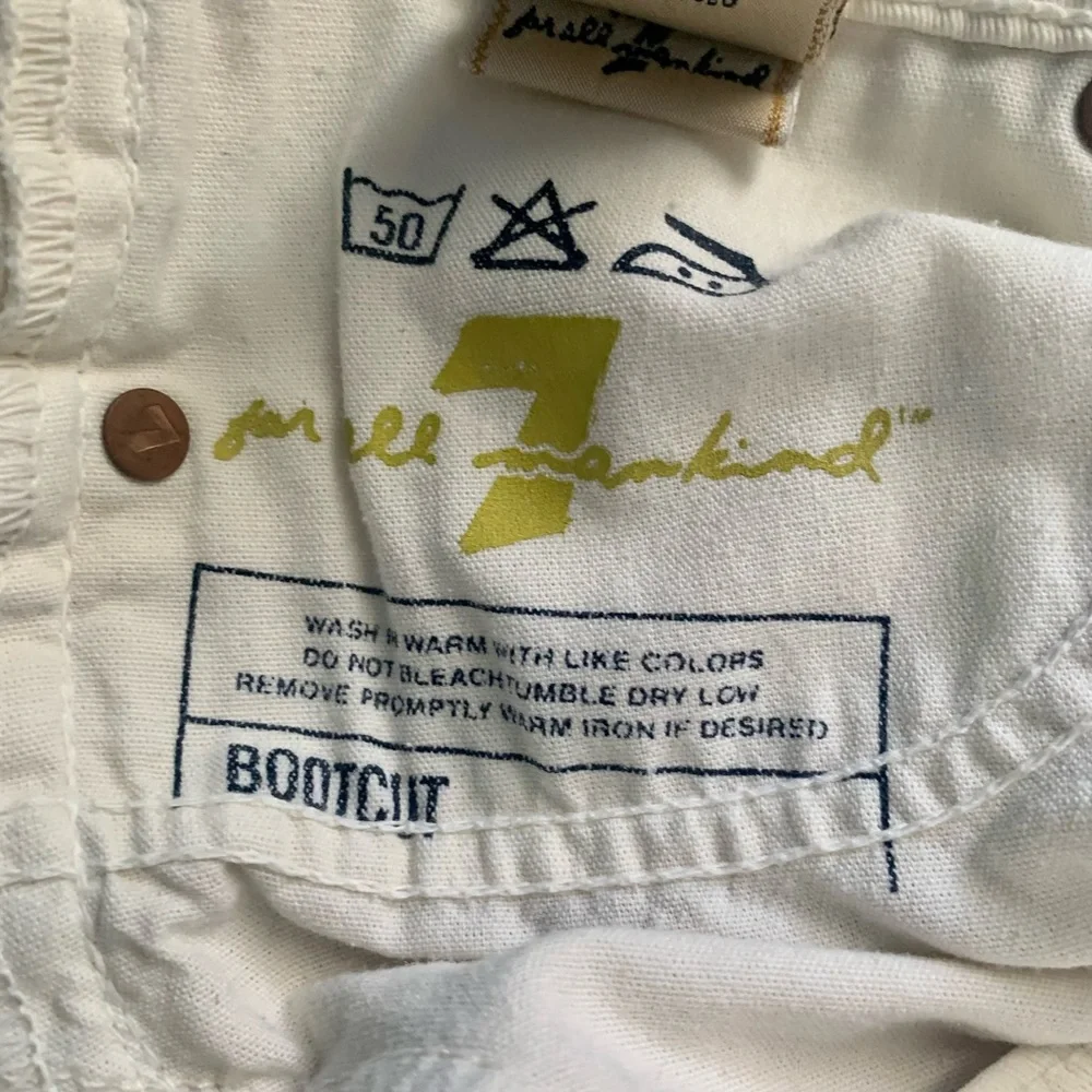 7 For All Mankind White Bootcut Jeans Size 30 - Picture 7 of 7